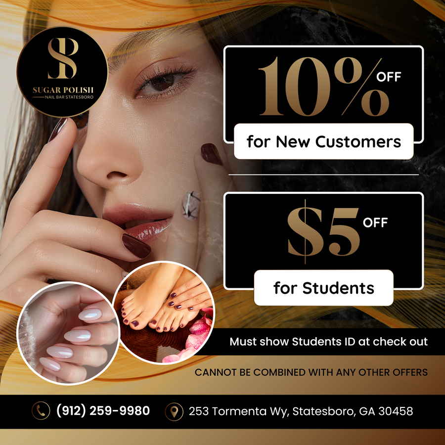 Sugar Polish Nail Bar Statesboro (10% OFF New Customers) in Statesboro, GA