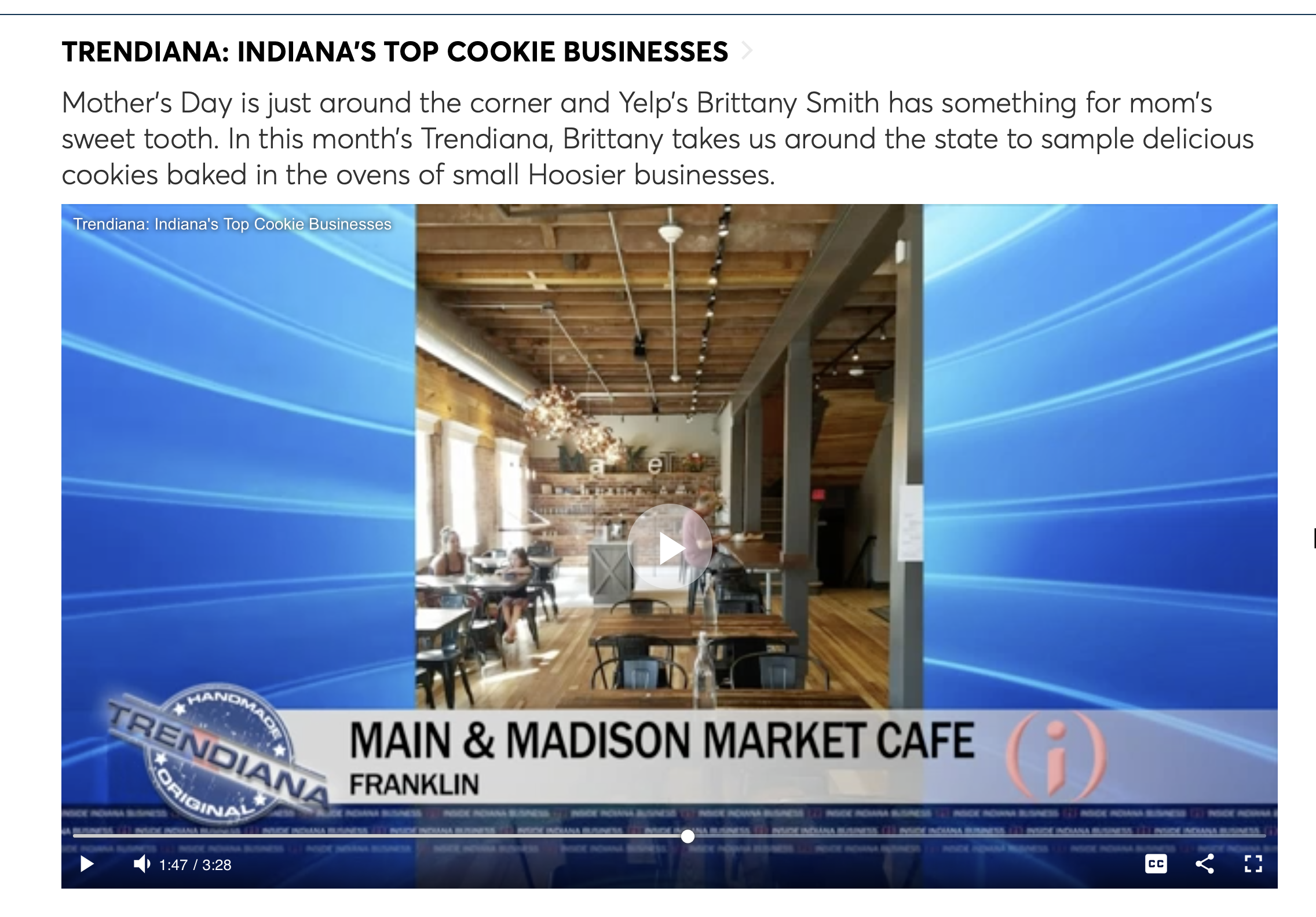 Main & Madison Market Café in Franklin, IN