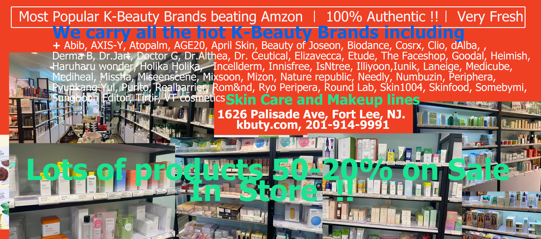K-Beauty Outlet, kbeauty, k-beauty, k beauty, Korean cosmetics/skincare, Anua, Round Lab, Tirtir, Fwee, medicube, d'Alba in Fort Lee, NJ