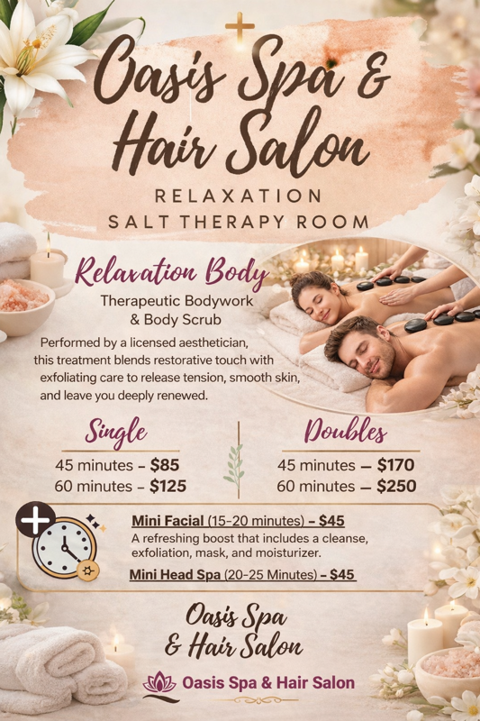 Oasis Spa Nails & Hair Salon in South Charleston, WV