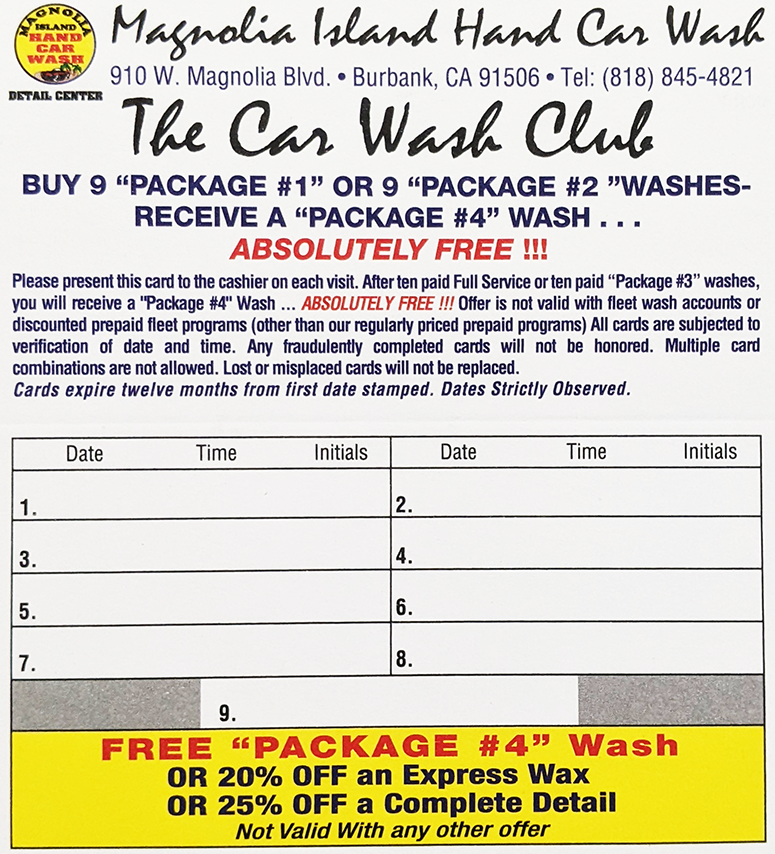 Magnolia Island Hand Car Wash in Burbank, CA