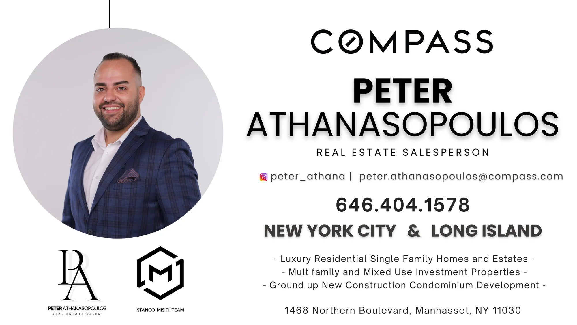 Peter Athanasopoulos | Compass Real Estate - Long Island & NYC - Residential, Luxury, & Investment Properties/Multifamily in Manhasset, NY
