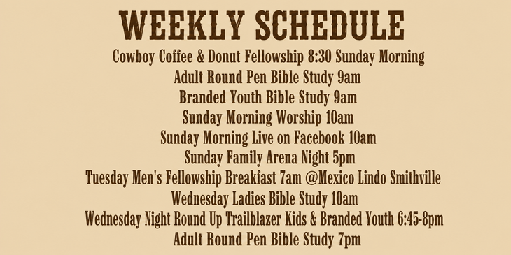 Colorado River Cowboy Church in Smithville, TX