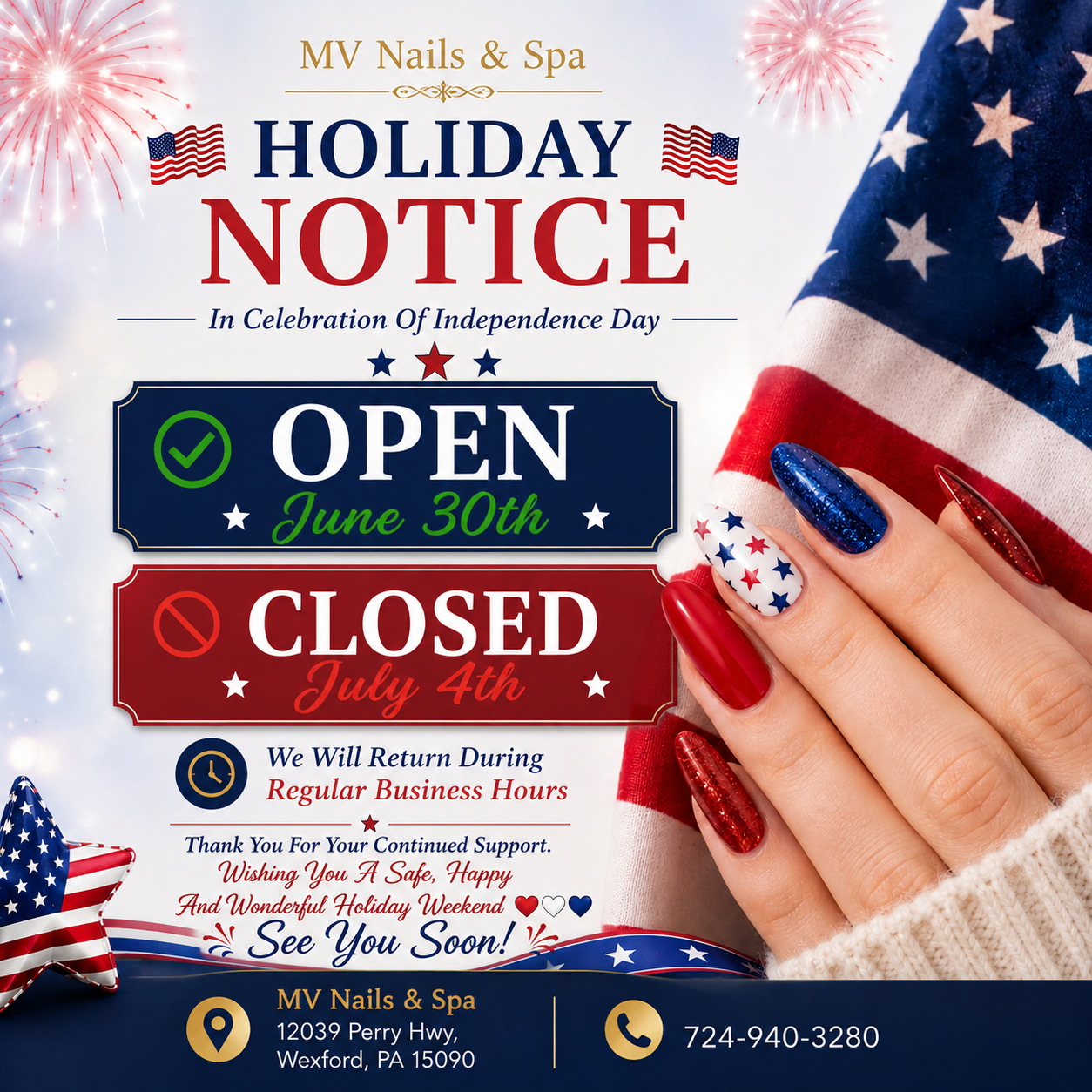 MV Nails & Spa in Wexford, PA