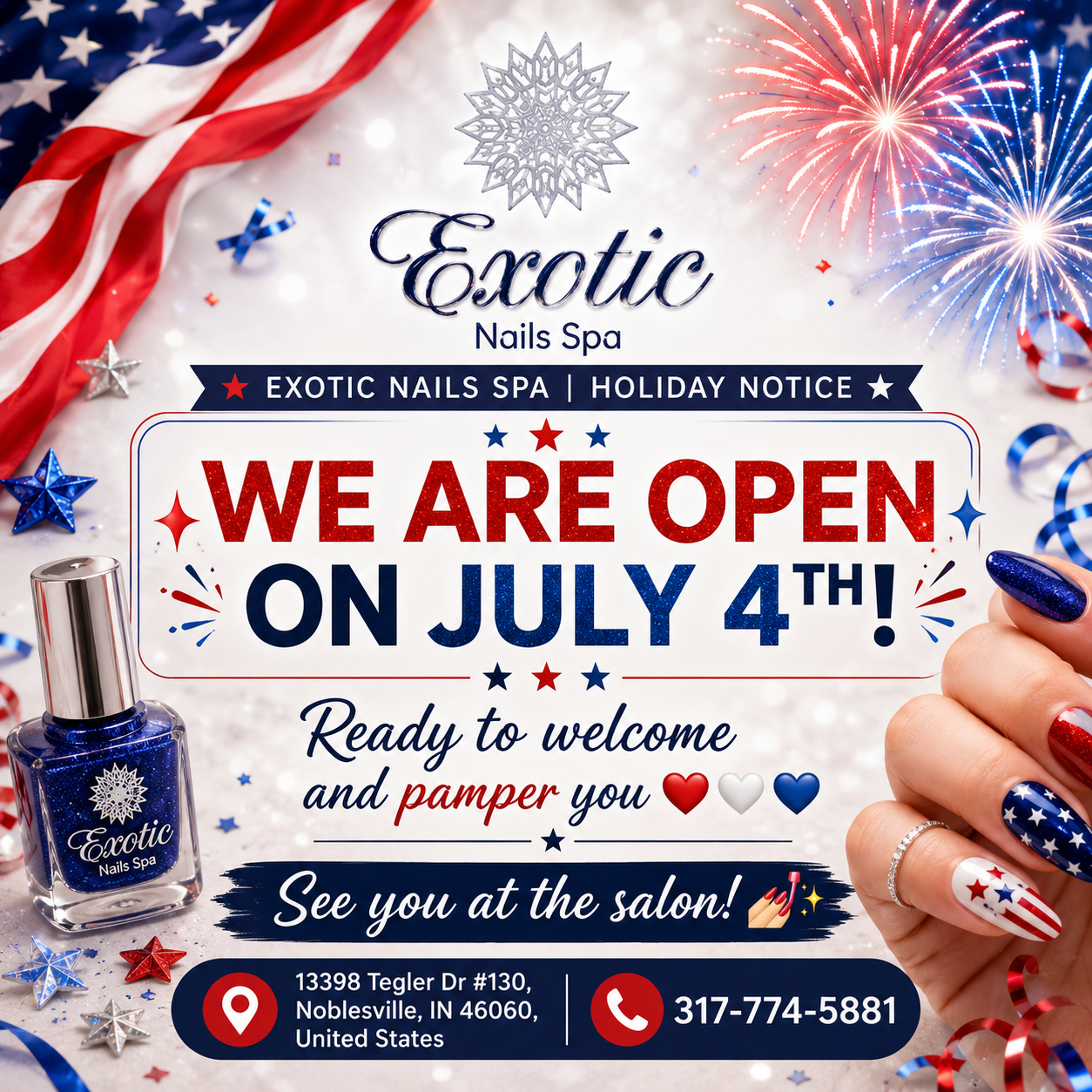 Exotic Nails Spa in Noblesville, IN