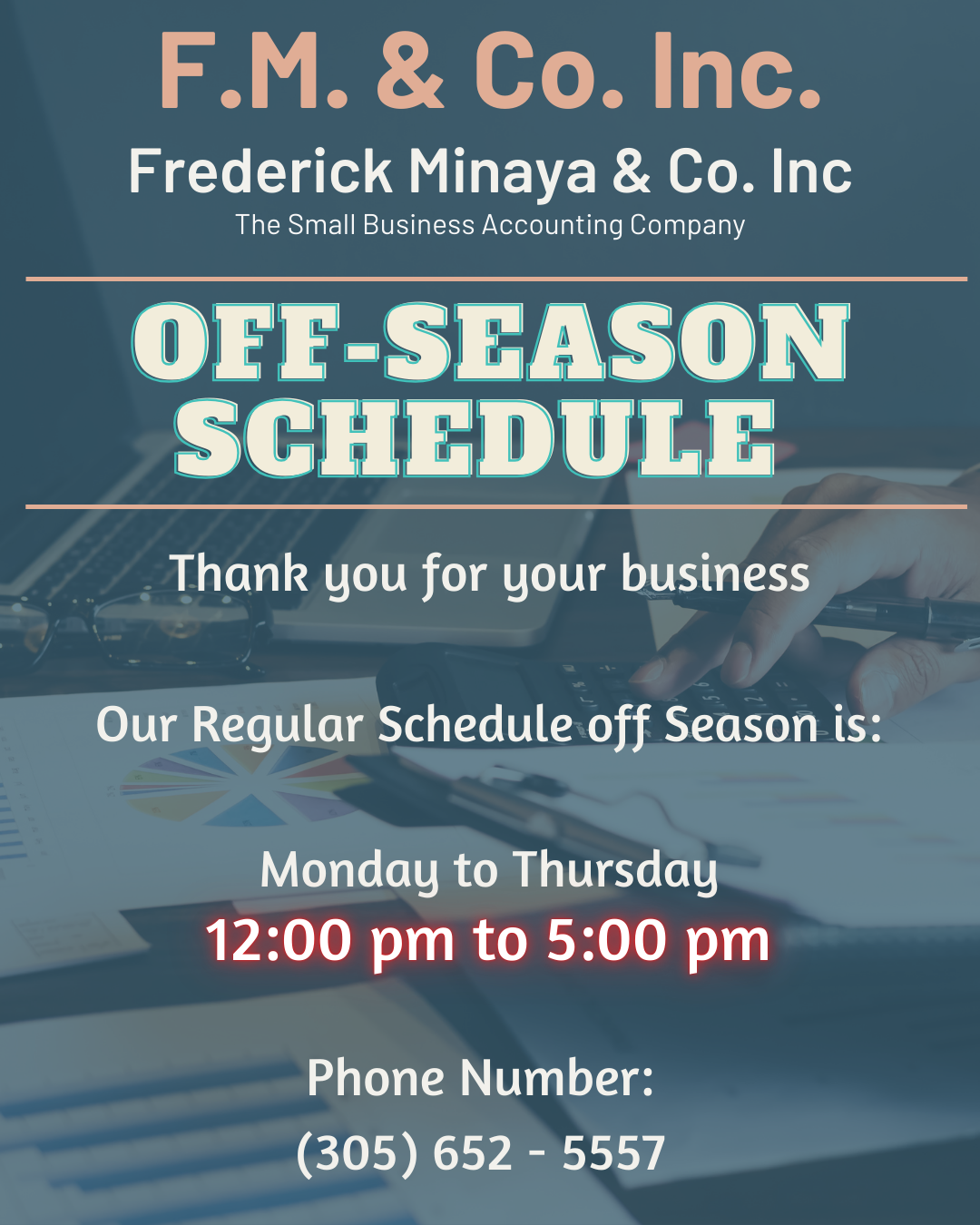 Frederick Minaya & Co. Inc. (F.M. & Co.) in Miami, FL