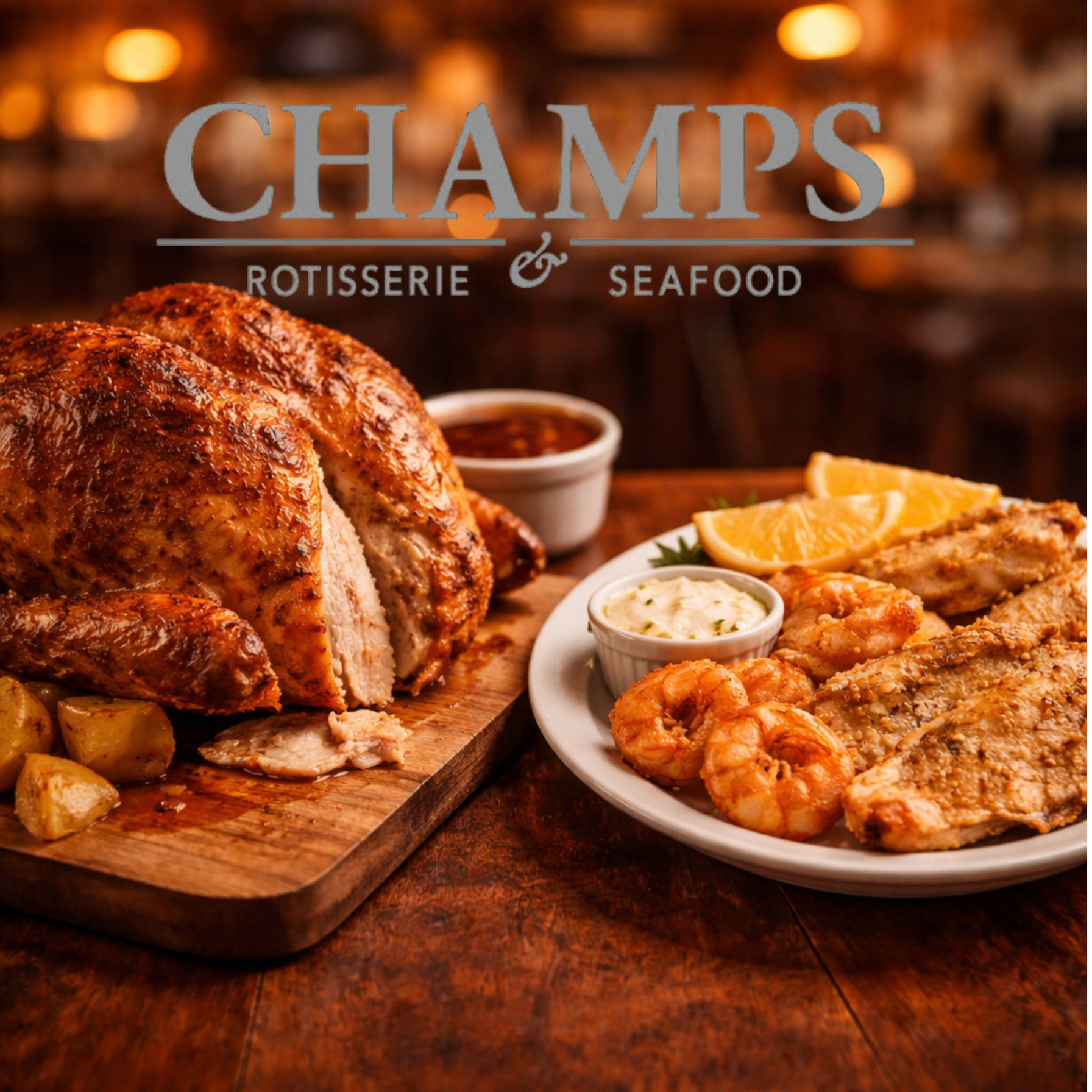 Champs Rotisserie and Seafood in Grosse Pointe Woods, MI