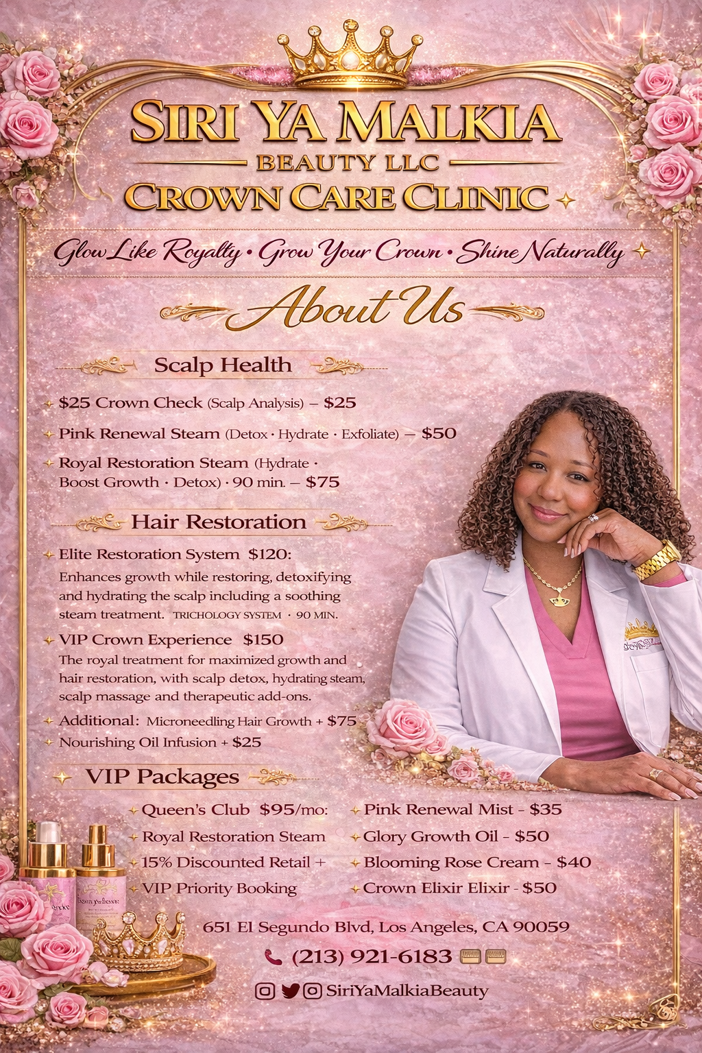 Siri Ya Malkia Hair Restoration and Hair Growth beauty supply in Los Angeles, CA