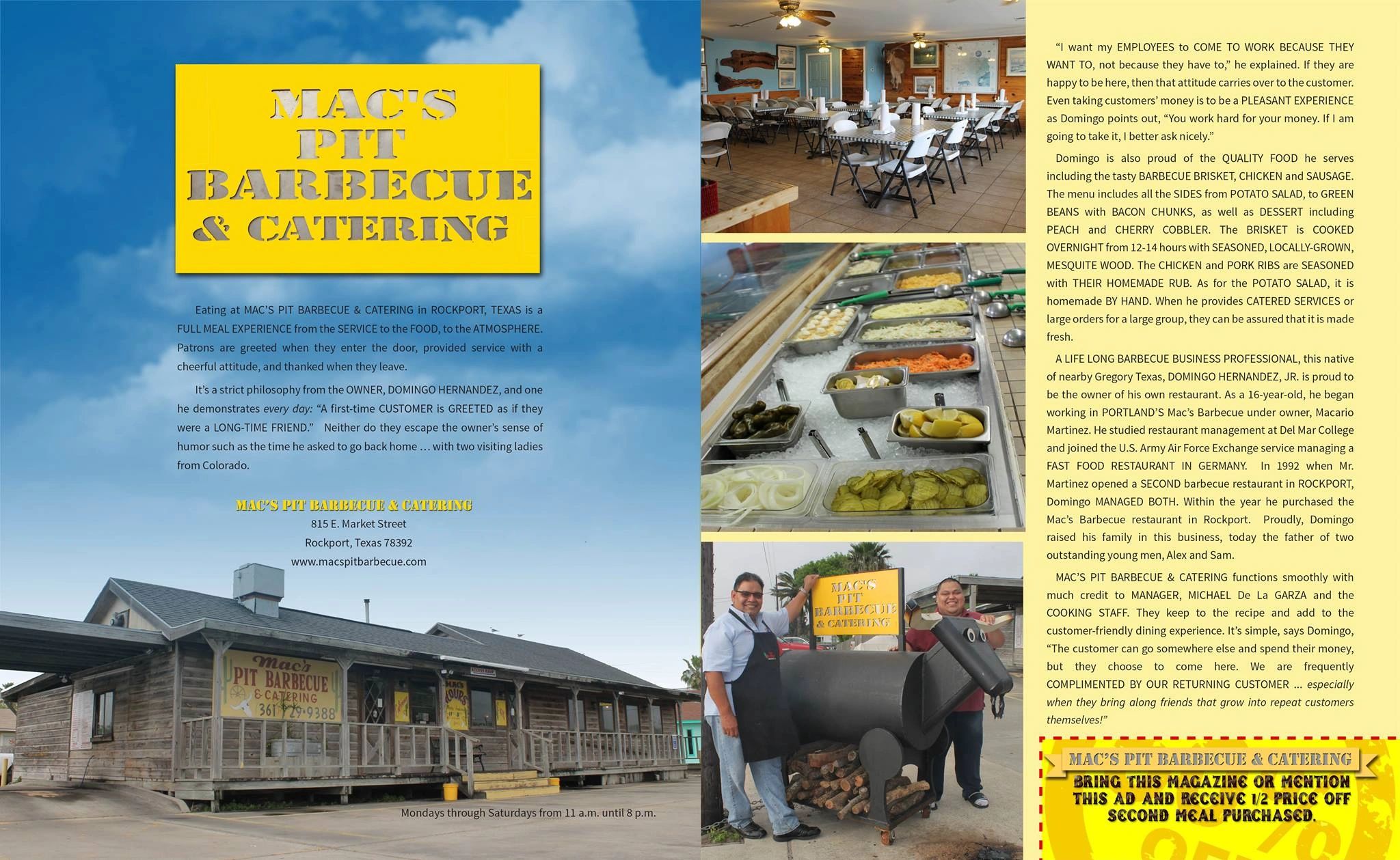 Mac's Pit Barbecue & Catering in Rockport, TX