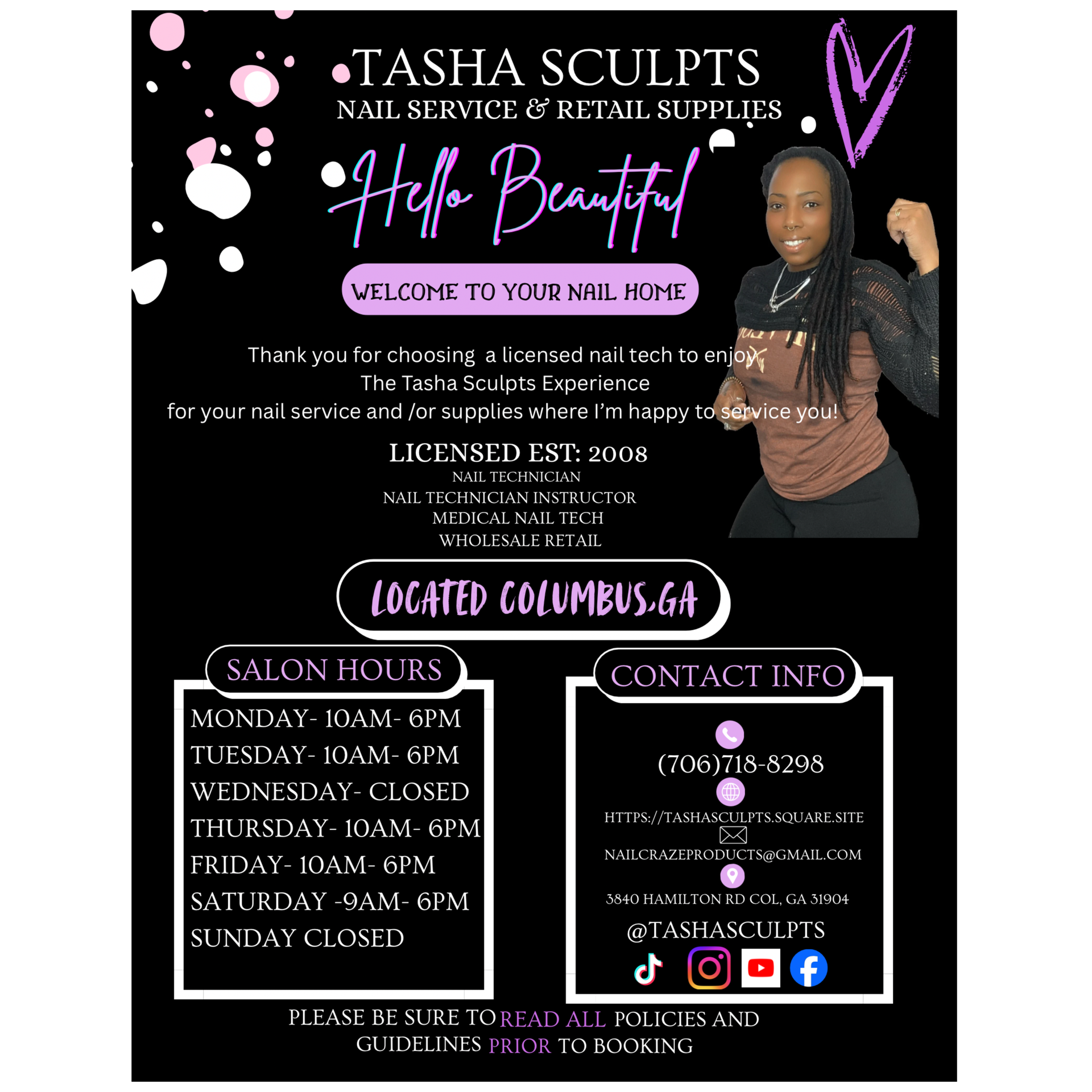 Nailcraze -Tasha’s sculpts nail suite- nail supplies & novelty store in Columbus, GA
