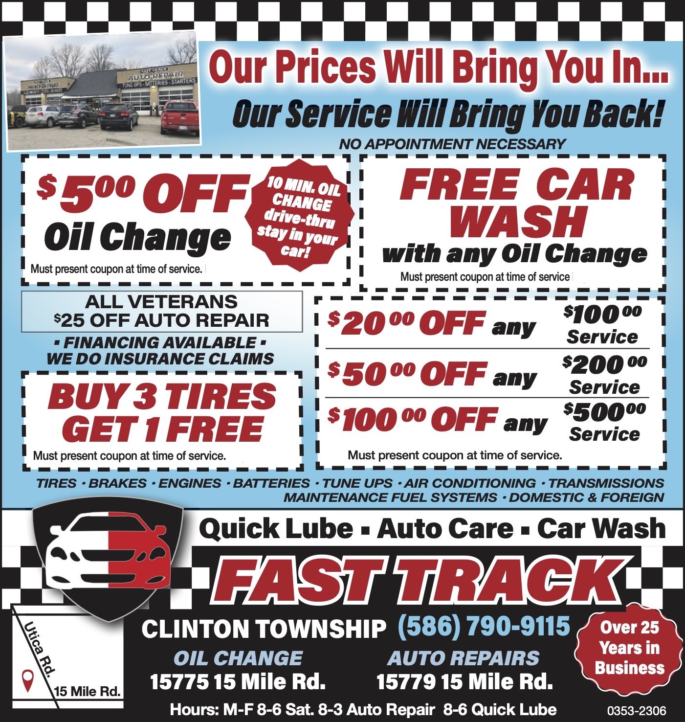 Fast track auto center in Clinton Township, MI