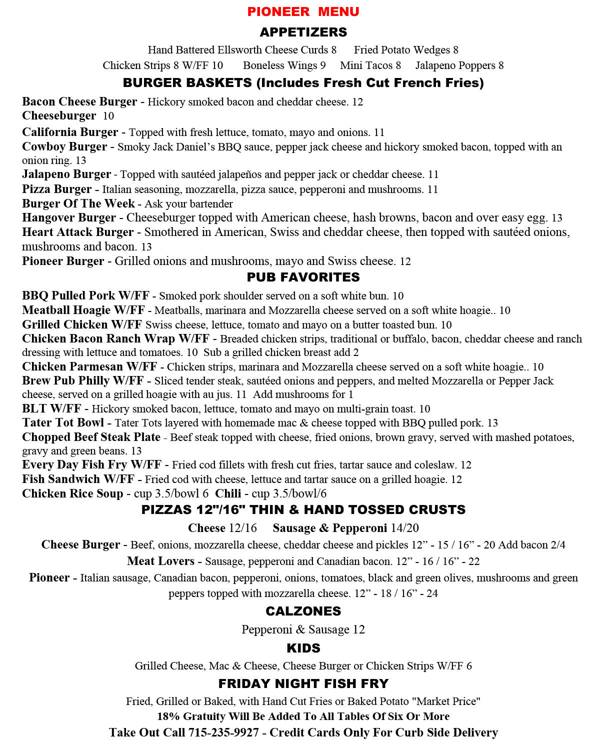Pioneer Grill & Saloon in Menomonie, WI