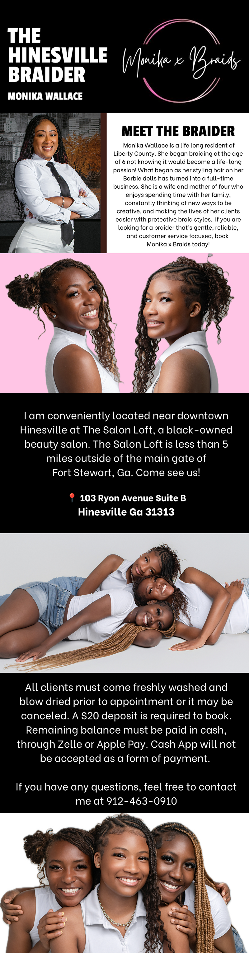Monika x Braids in Hinesville, GA