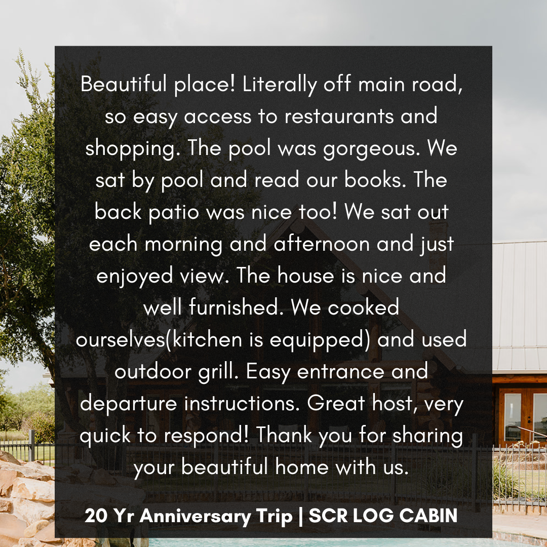 SCR Log Cabin in Graham, TX