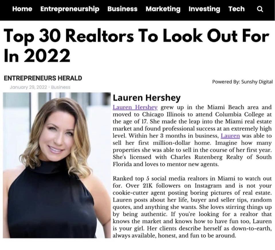 Best Realtor Miami - Lauren Hershey, LUXE PROPERTIES in Miami, FL (3)
