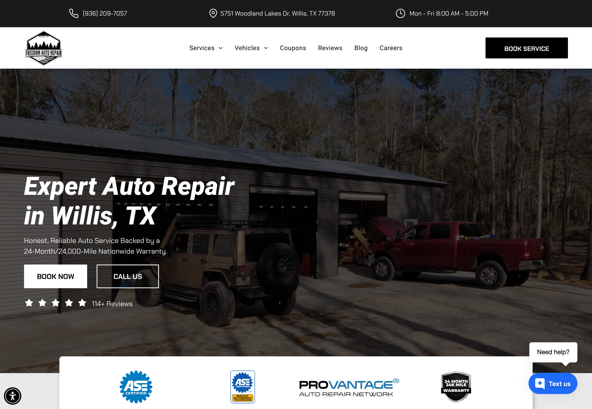 Freedom Auto Repair in Willis, TX