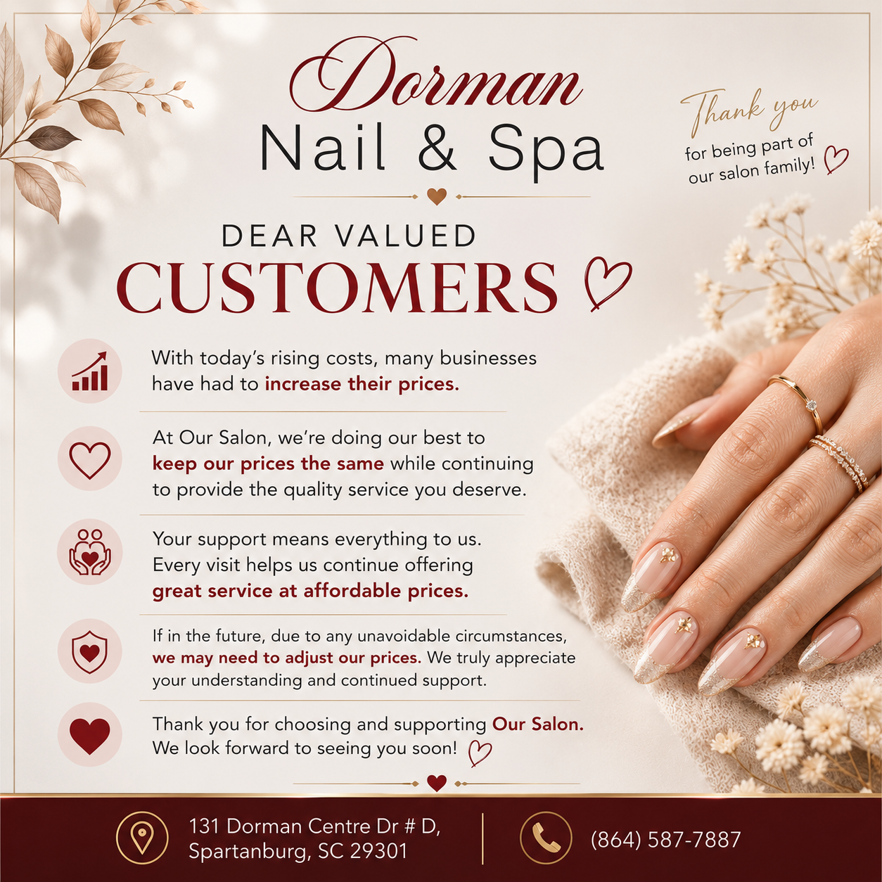 Dorman Nail & Spa in Spartanburg, SC