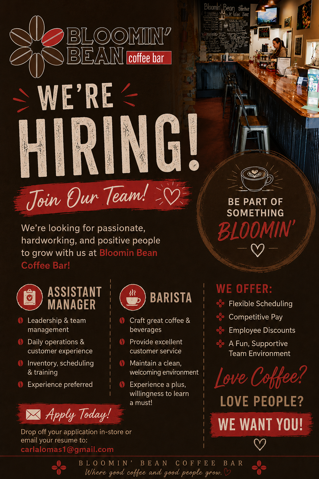 Bloomin Bean Coffee Bar in Blythewood, SC