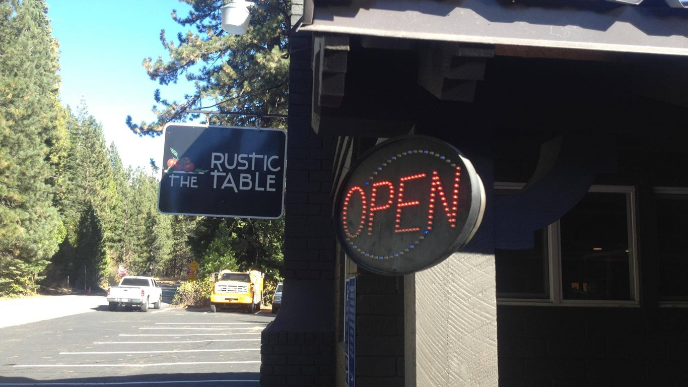 Rustic Table Restaurant in Emigrant Gap, CA