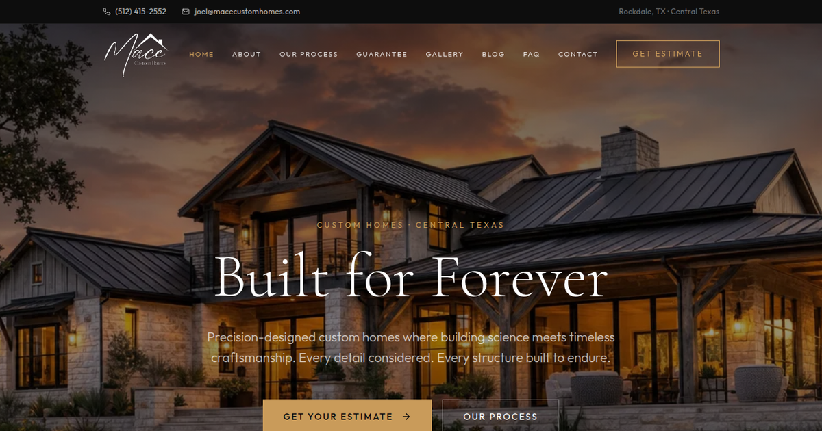 Mace Custom Homes, LLC in Rockdale, TX