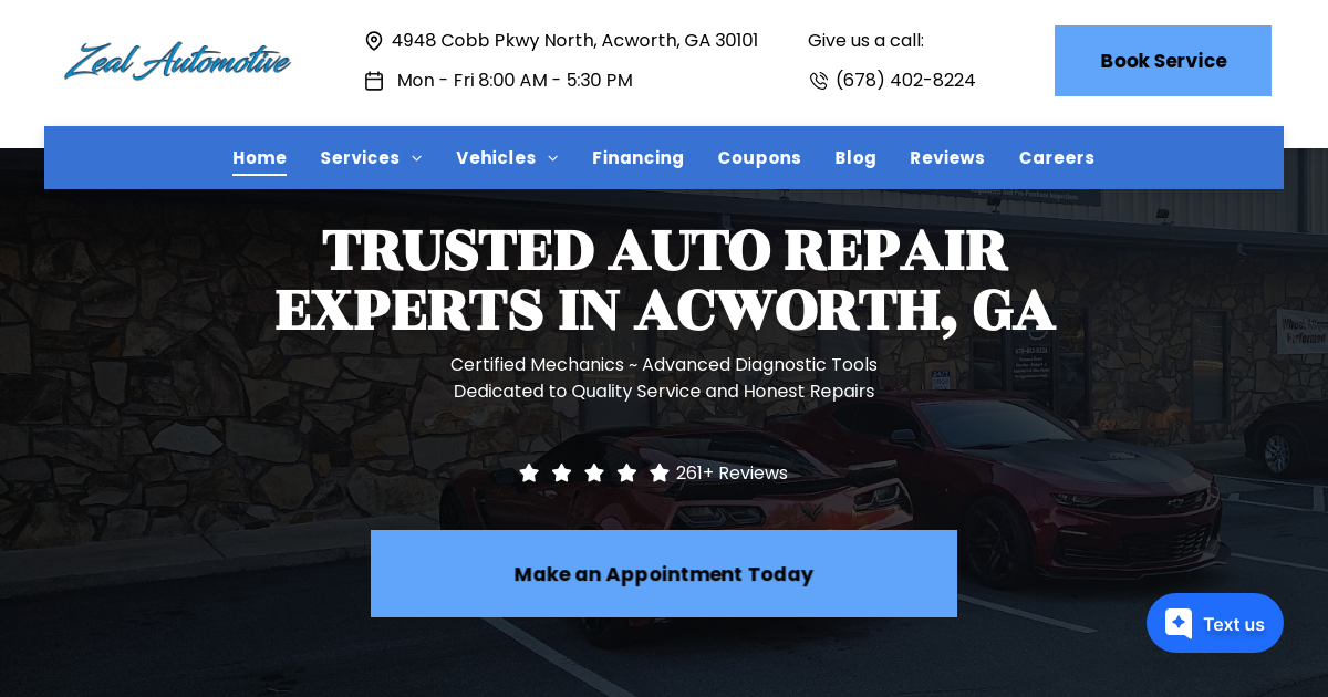 Zeal Automotive - Auto Repair - Traxxas R/C Cars - Auto Detailing - Ceramic Coating - PPF Installation in Acworth, GA