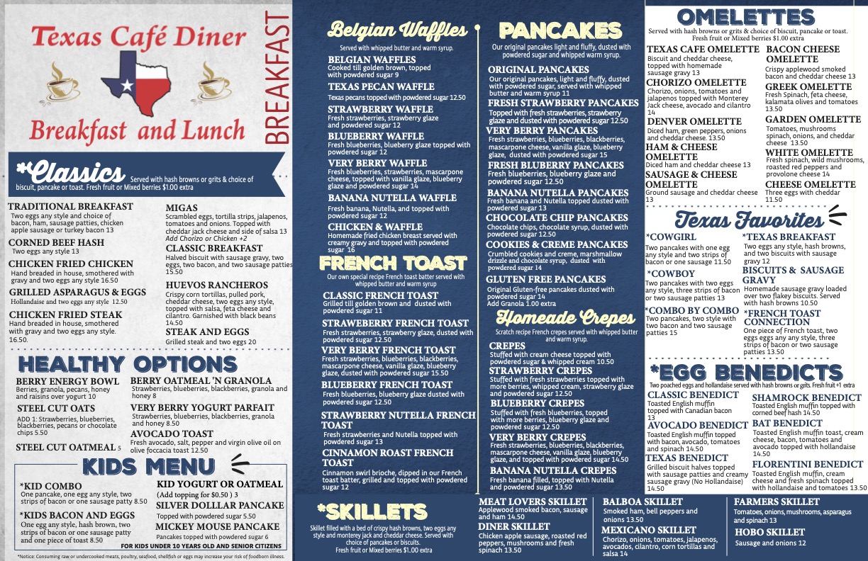 Texas Cafe Diner Greenville in Greenville, TX