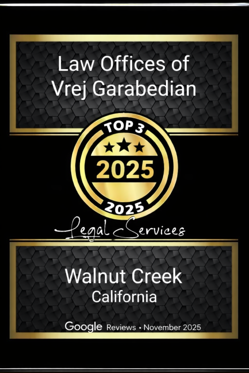 Law Offices of Vrej Garabedian in Walnut Creek, CA