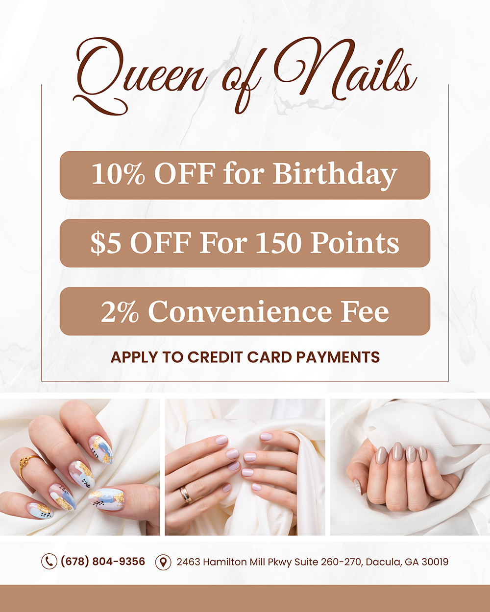 Queen of Nails (20% OFF New Customers) in Dacula, GA