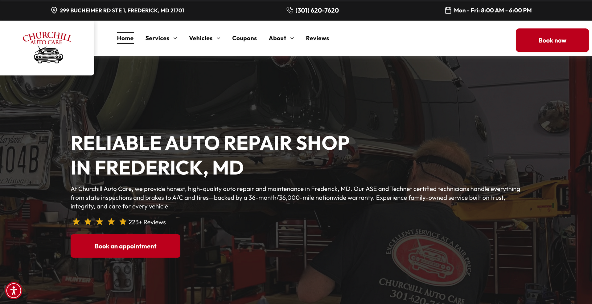 Churchill Auto Care in Frederick, MD