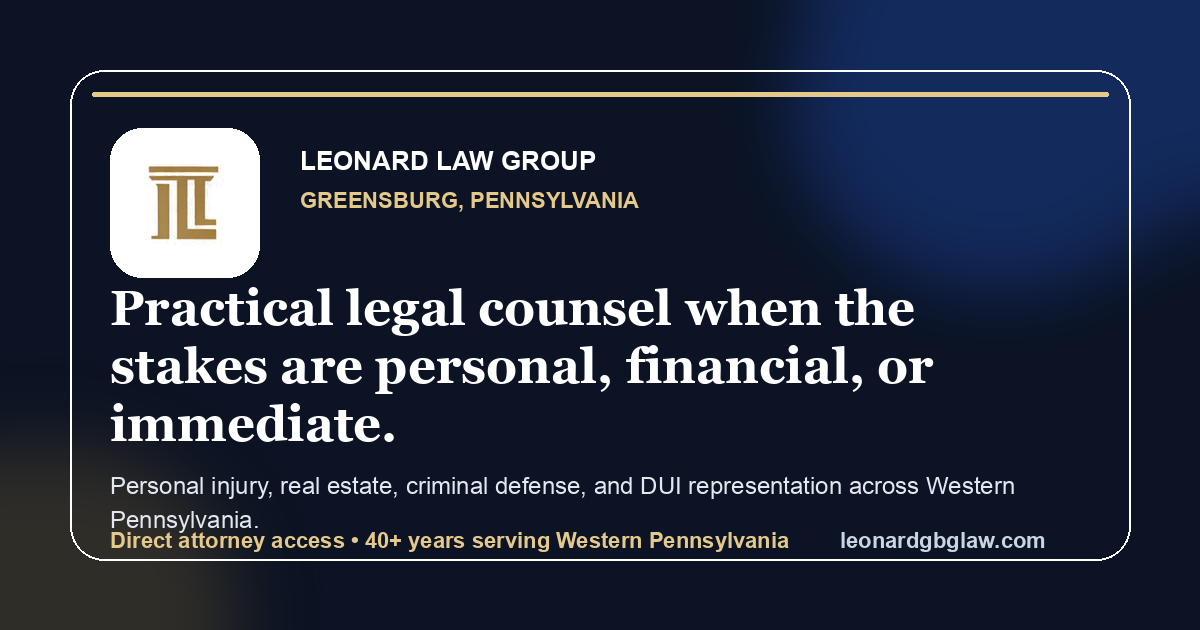Leonard Law Group in Greensburg, PA