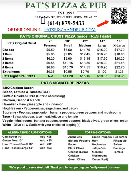 Pat's Pizza & Pub in West Jefferson, OH (2)