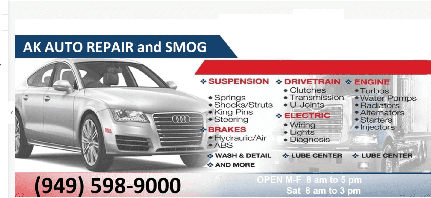AK Auto Repair and Smog in Lake Forest, CA