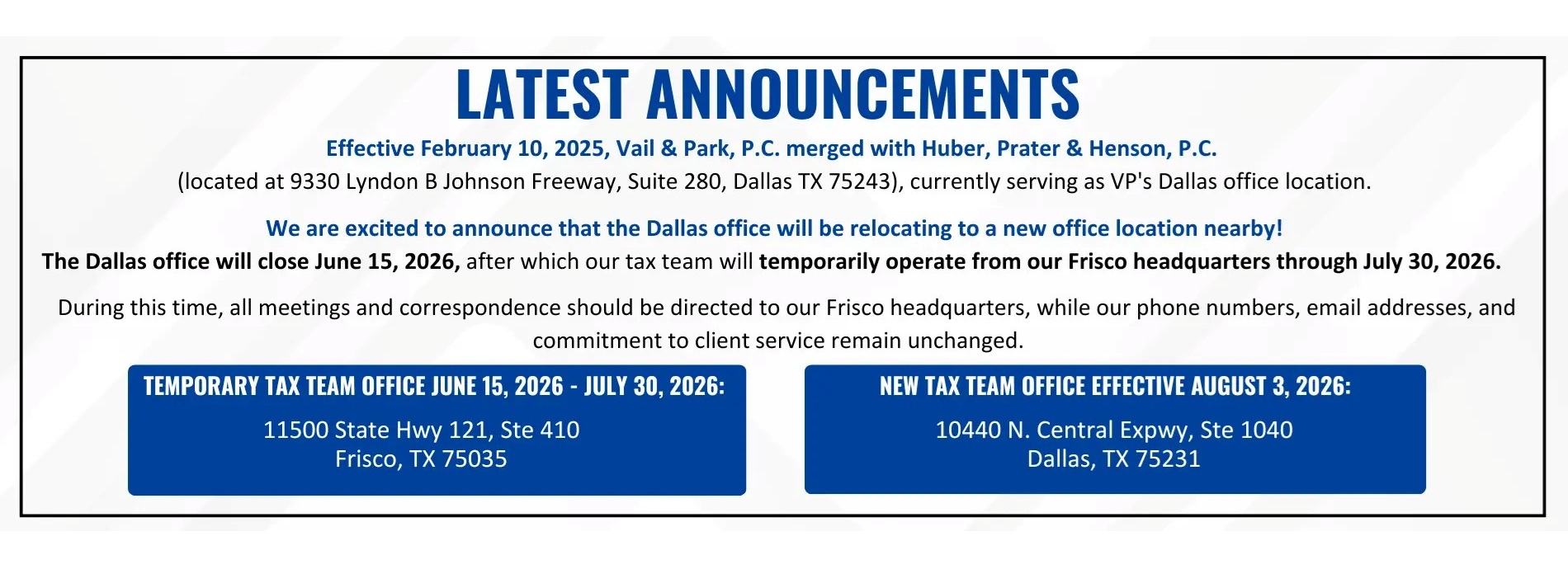 Vail & Park, P.C. in Frisco, TX