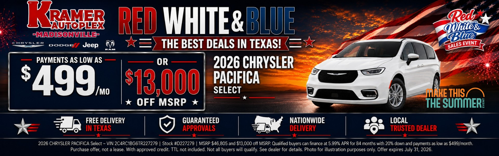 Kramer Chrysler Dodge Jeep Ram Madisonville in Madisonville, TX