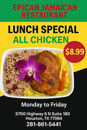 Epican Authentic Jamaican restaurant in Houston, TX