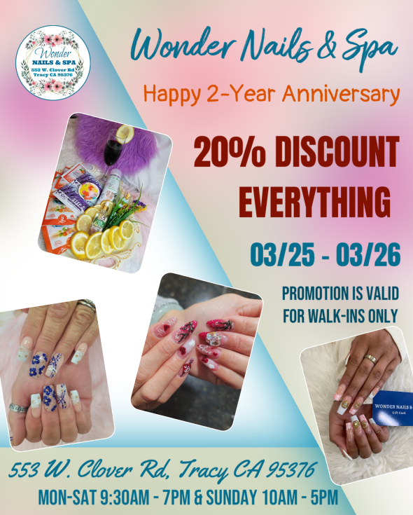 Wonder Nails & Spa in Tracy, CA