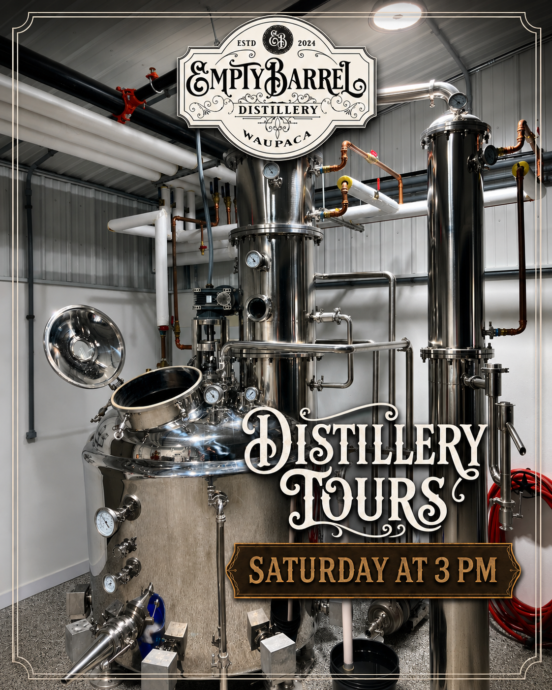 Empty Barrel Distillery in Waupaca, WI