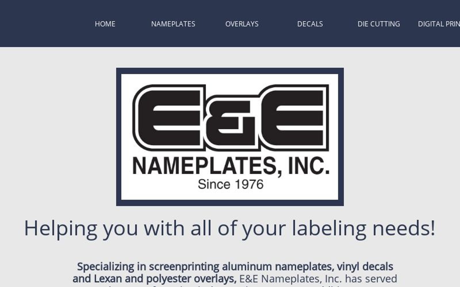 E & E Nameplates Inc in Galion, OH