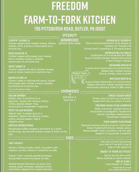 Freedom Farm-to-Fork Kitchen in Butler, PA