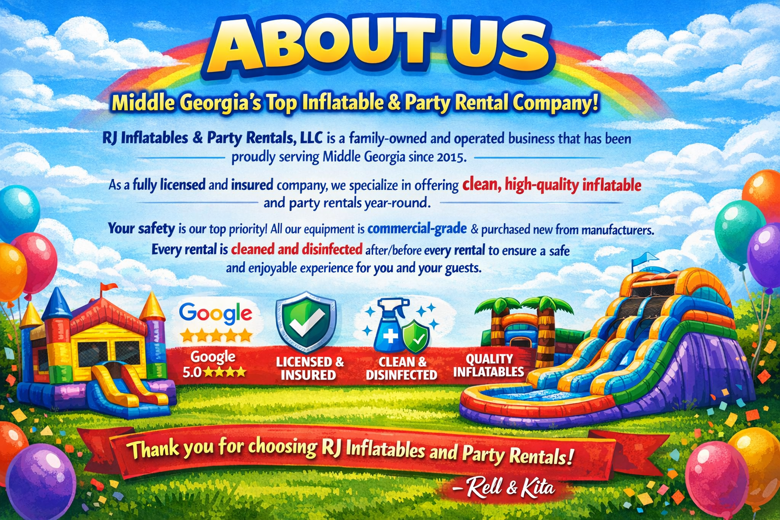 RJ Inflatables & Party Rentals in Macon, GA