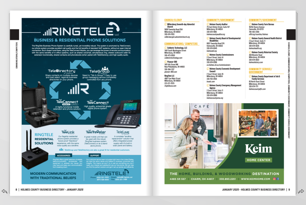 Holmes County Business Directory in Millersburg, OH