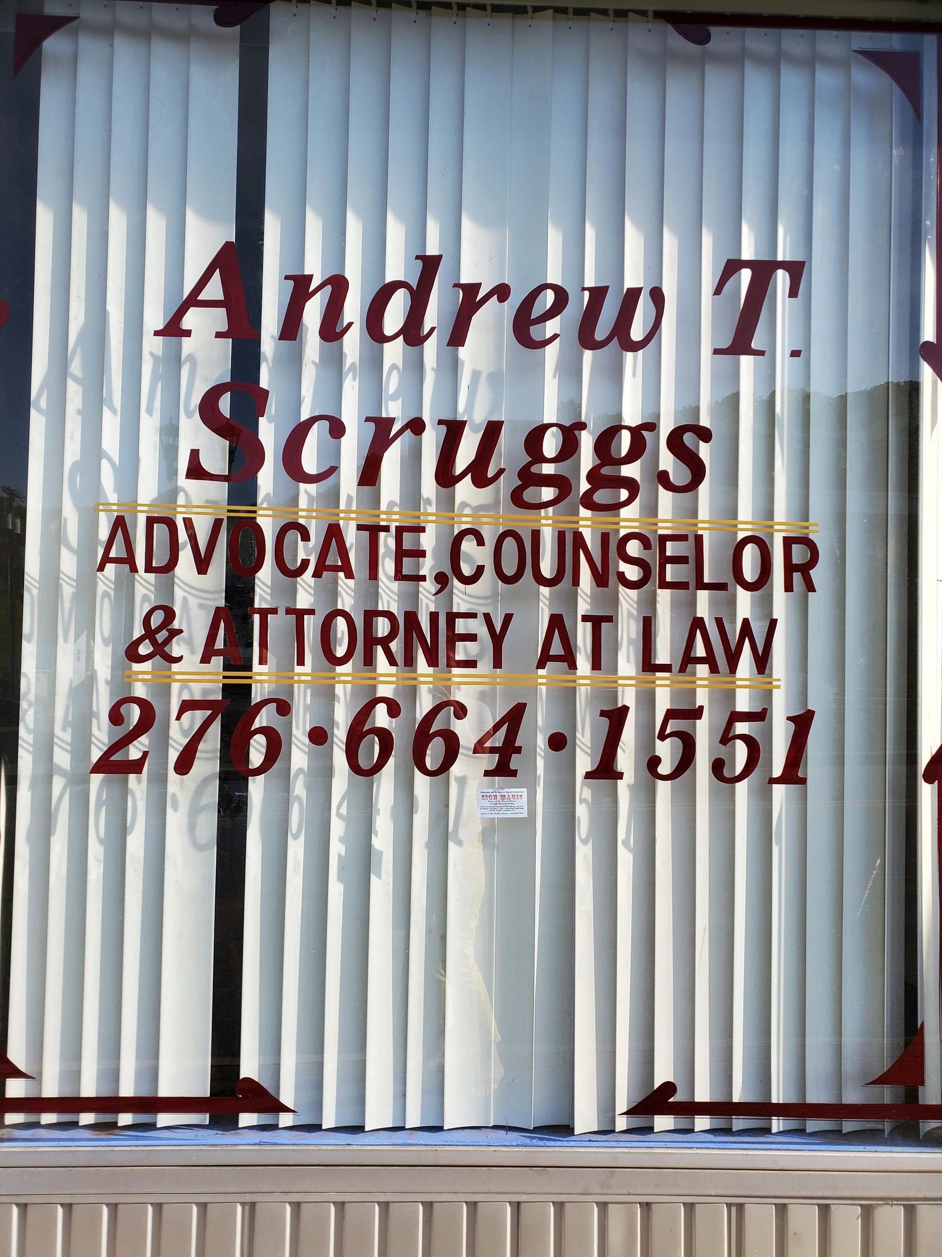 Andrew T. Scruggs, Esq. PLLC in Bluefield, VA