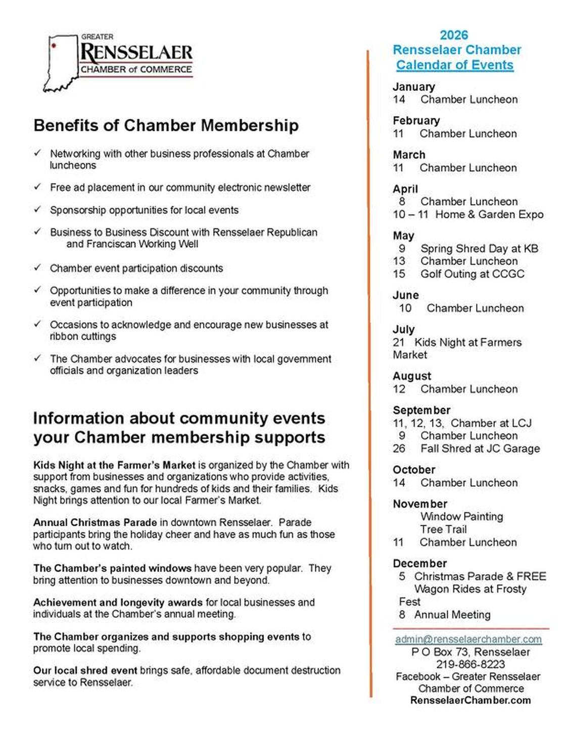 Greater Rensselaer Chamber of Commerce in Rensselaer, IN