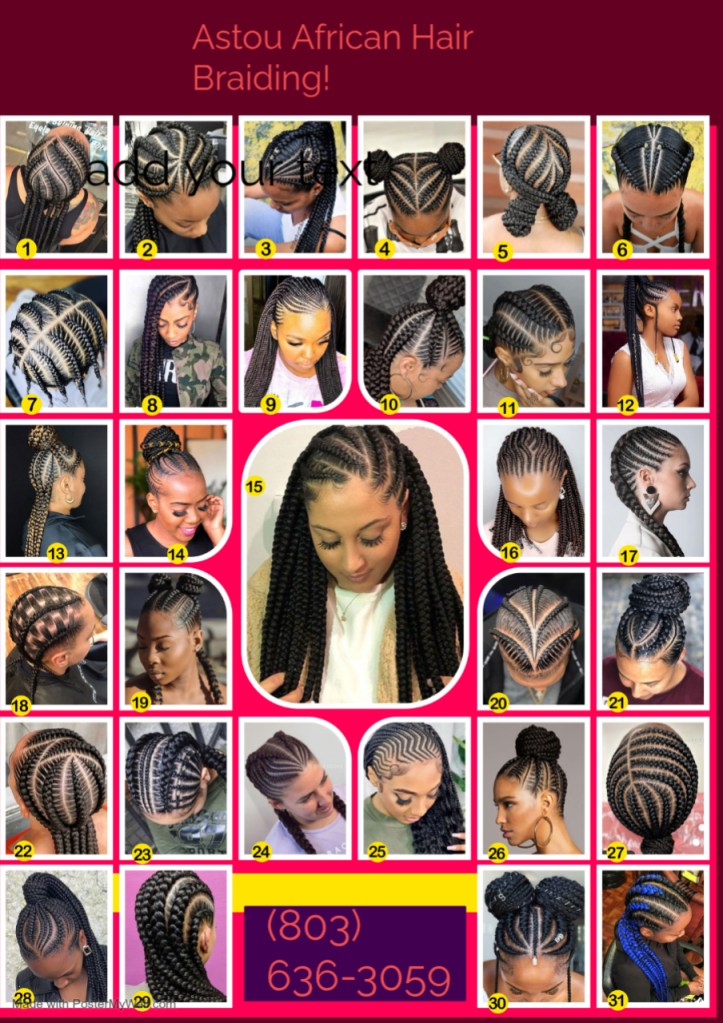 Astou African hair braiding in Columbia, SC