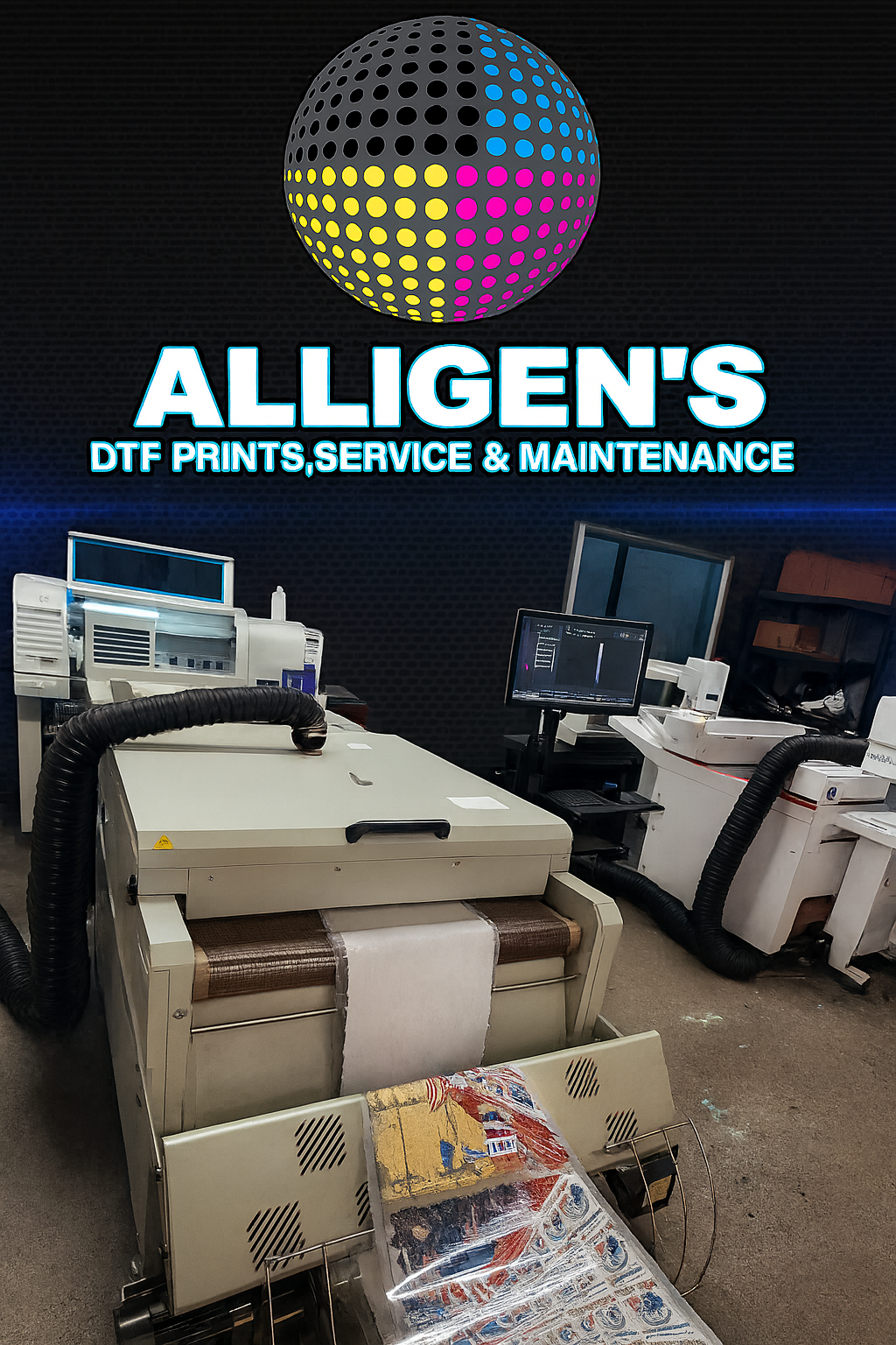Alligen's DTF supply printing in Vernon, CA