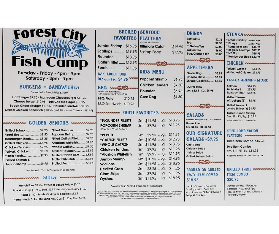 Forest City Fish Camp in Bostic, NC