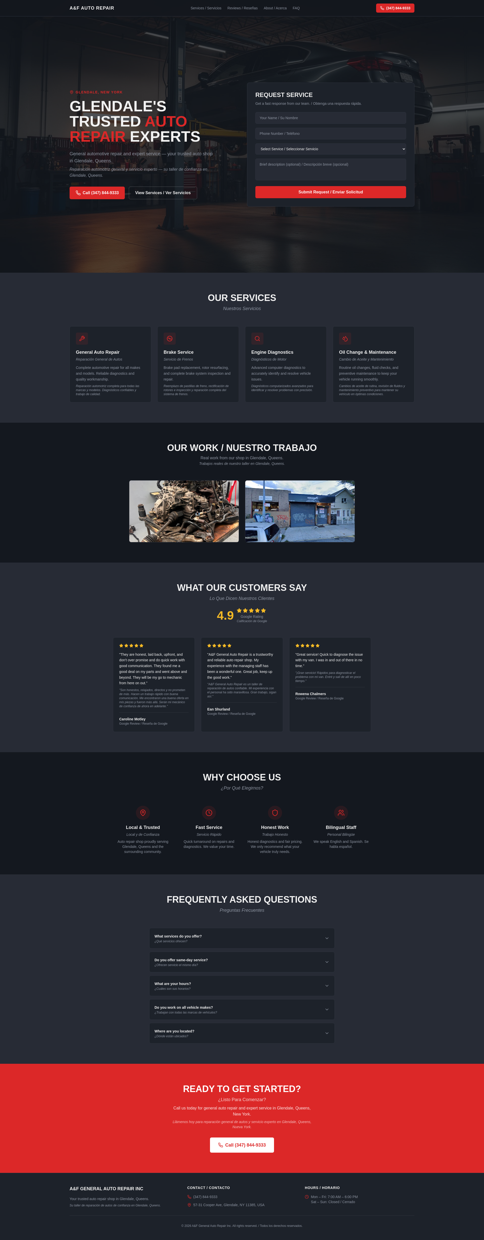 A&F GENERAL AUTO REPAIR INC in Glendale, NY