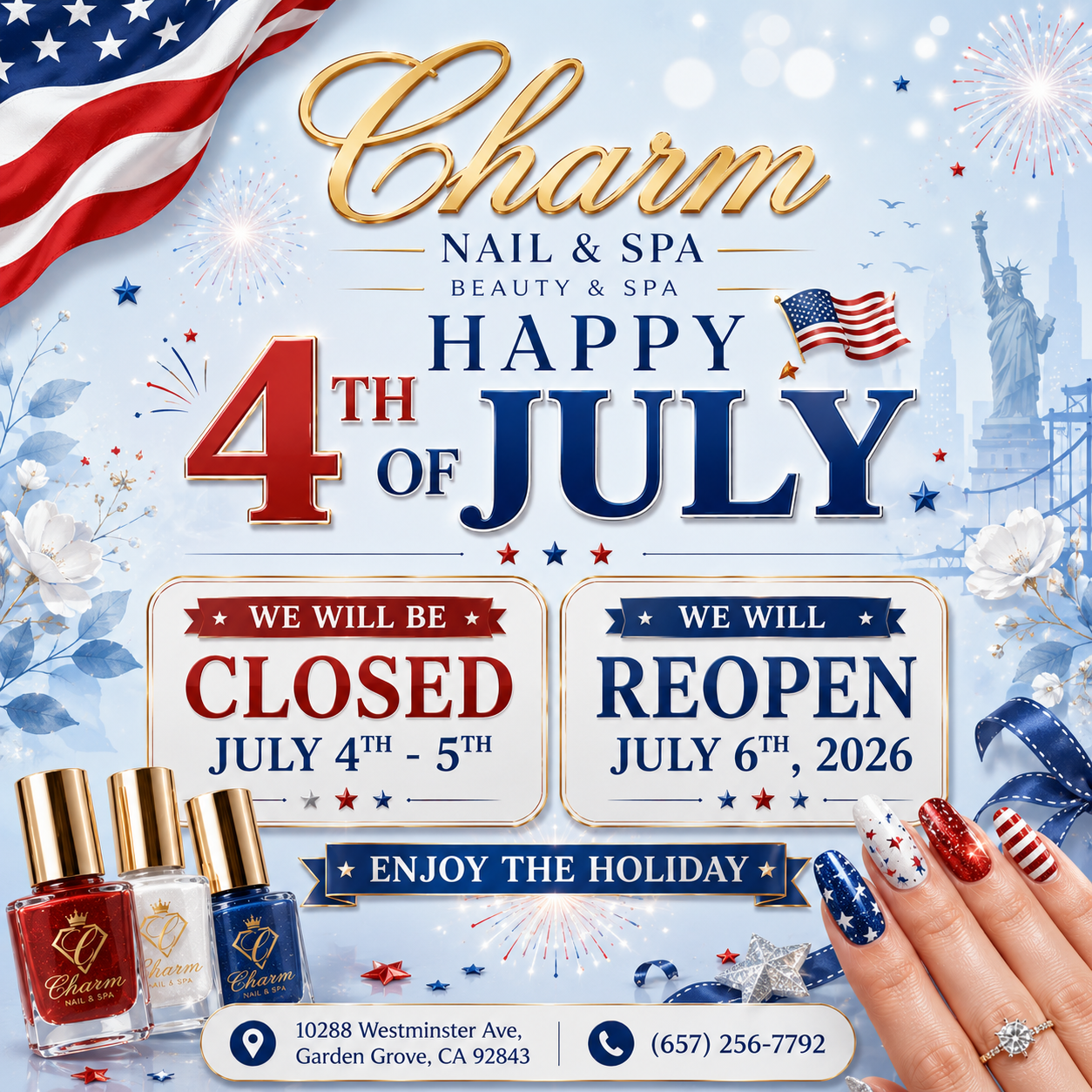 CHARM - Nail & Beauty Spa in Garden Grove, CA