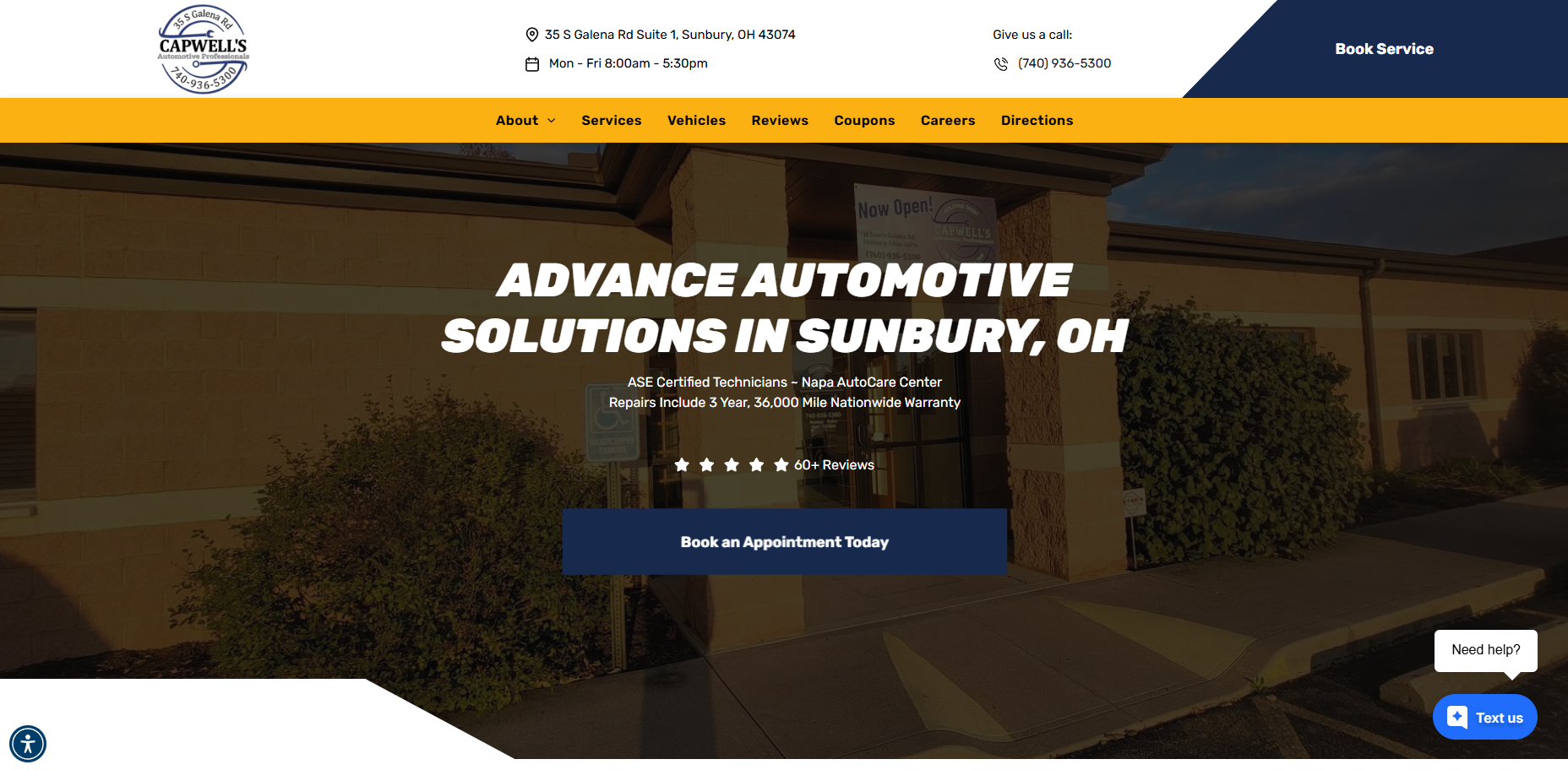 Capwell's Automotive Professionals in Sunbury, OH