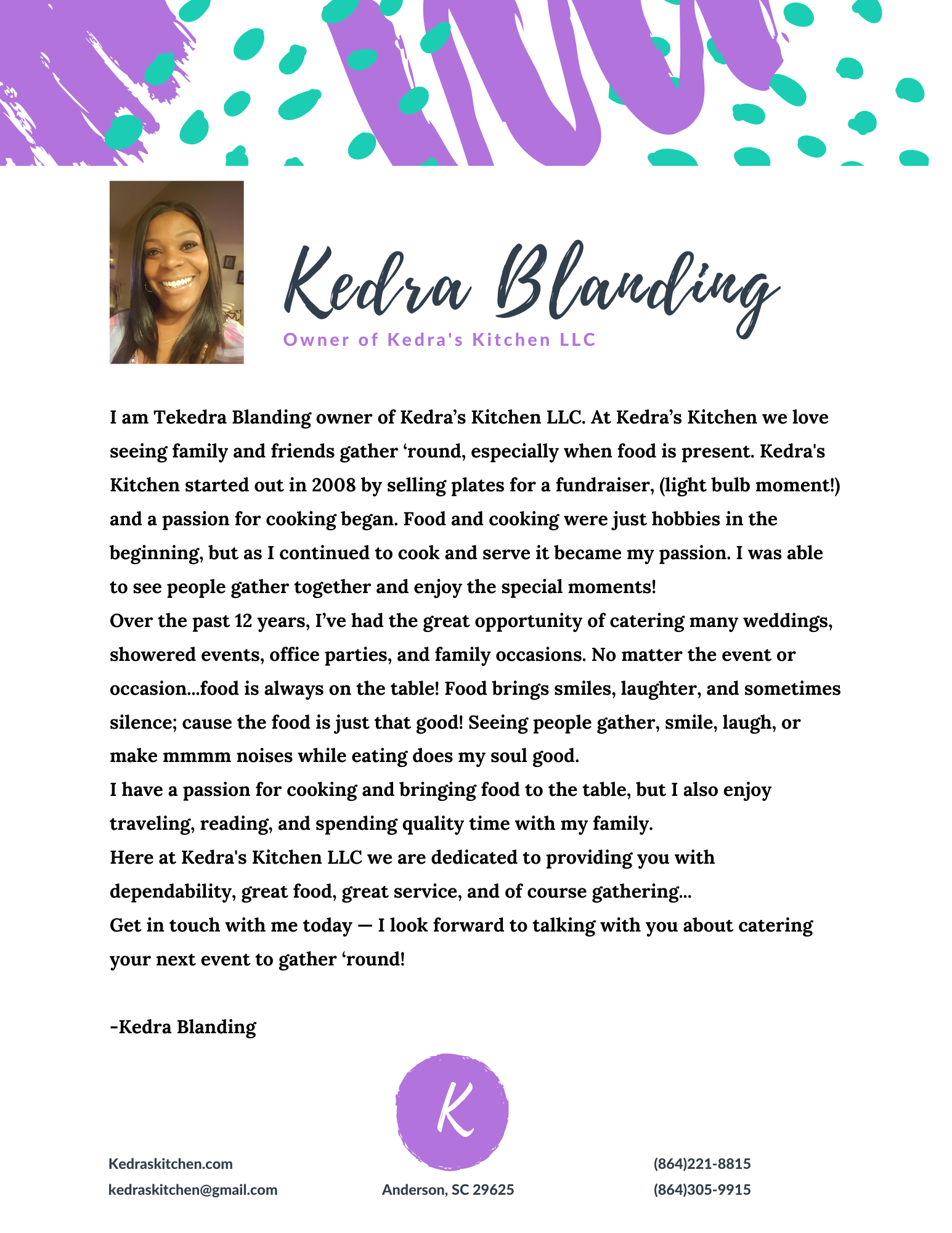 Kedra's Kitchen LLC. in Anderson, SC